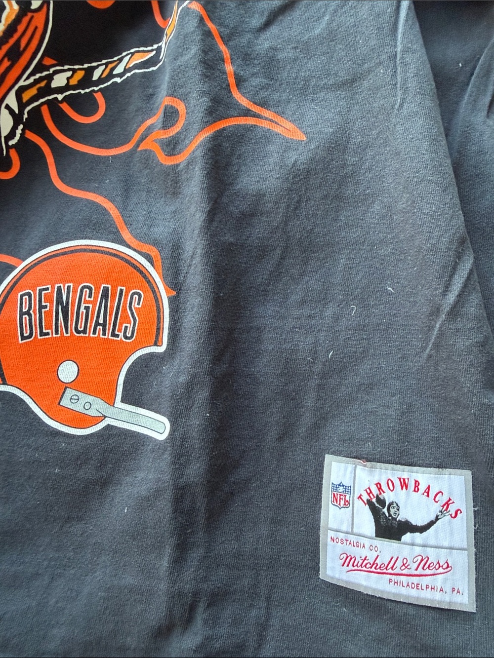 Black Graphic Short-Sleeve Tee with Orange Tiger Motif - Picture 4 of 4